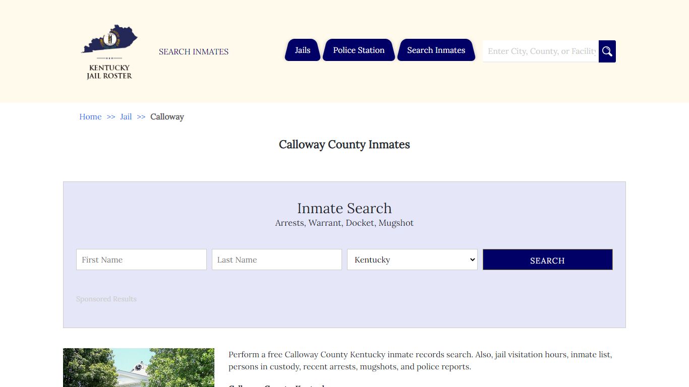 Calloway County Inmates - Jail Roster Search